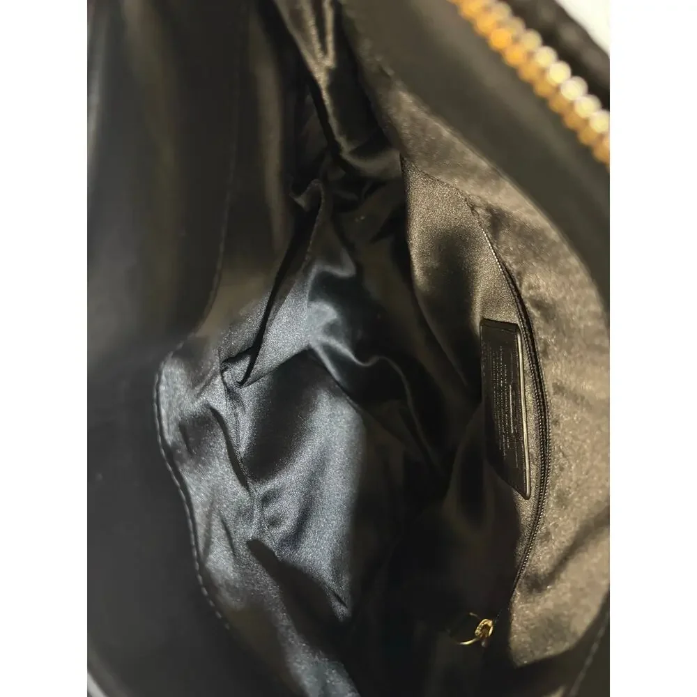 COACH Ashley Hippie Black Leather Double Strap Purse Shoulder Bag